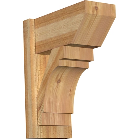 Ekena Millwork Merced Slat Rough Sawn Outlooker, Western Red Cedar, 8"W x 16"D x 20"H OUT08X16X20MRC06RWR